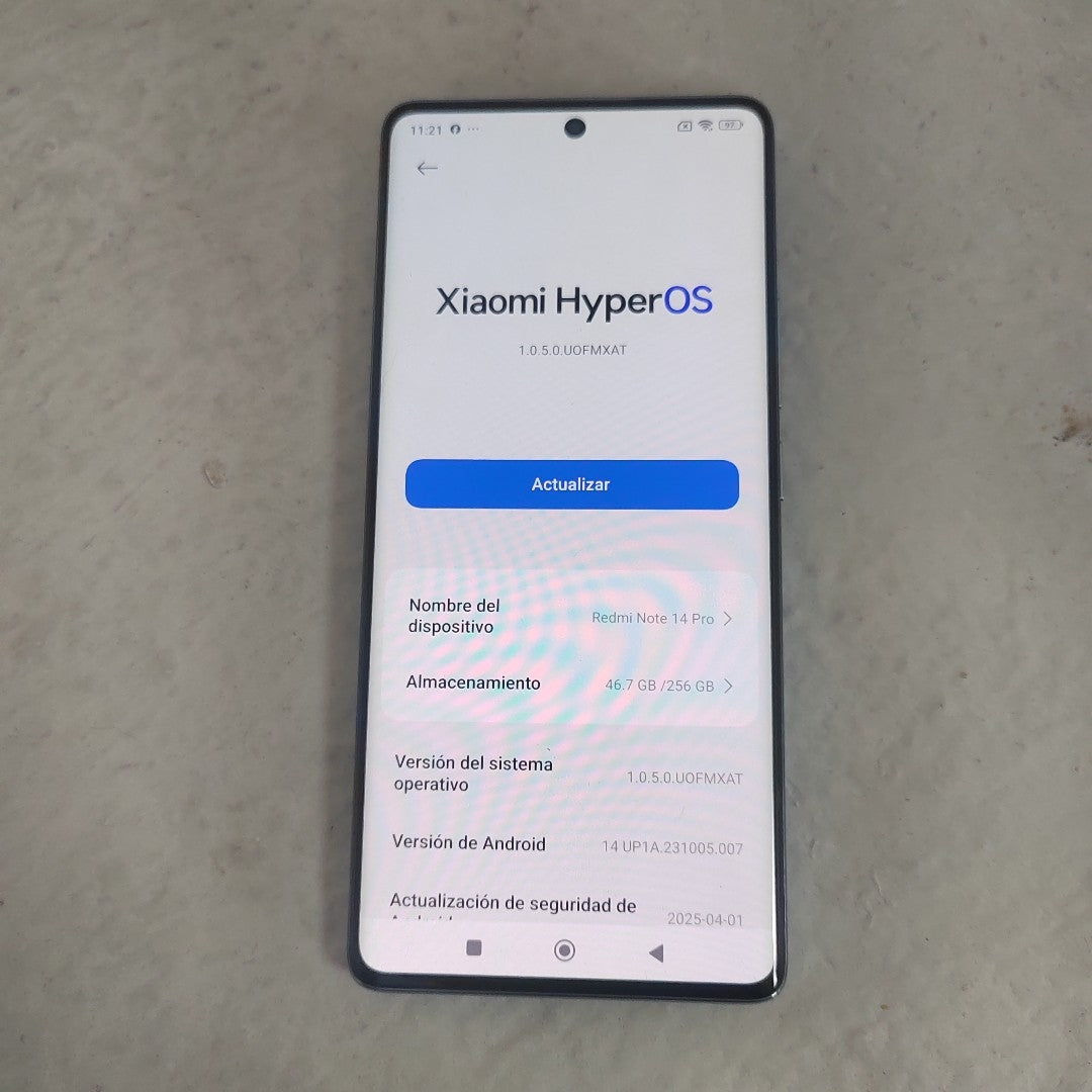 CELULAR XIAOMI REDMI NOTE 14 PRO 24116RACCG (2024) 256 GB 8 GB RAM (SEMINUEVO)
