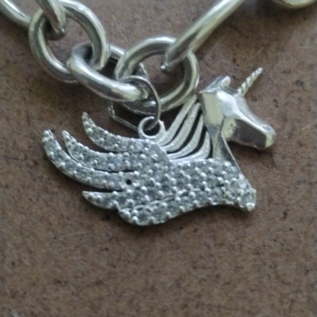 PULSERA ESPECIAL CON DIJES PLATA .925 14.7G (NUEVO)