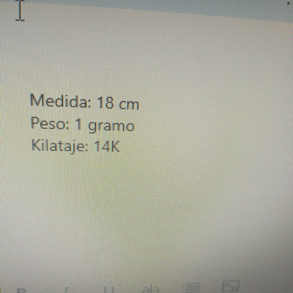 PULSERA. ORO. 14 K 1 GRMS (SEMINUEVO)