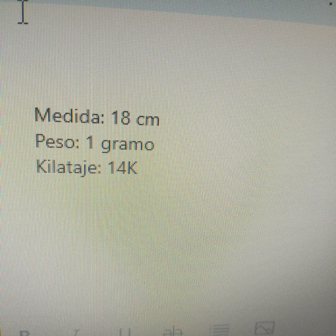 PULSERA. ORO. 14 K 1 GRMS (SEMINUEVO)