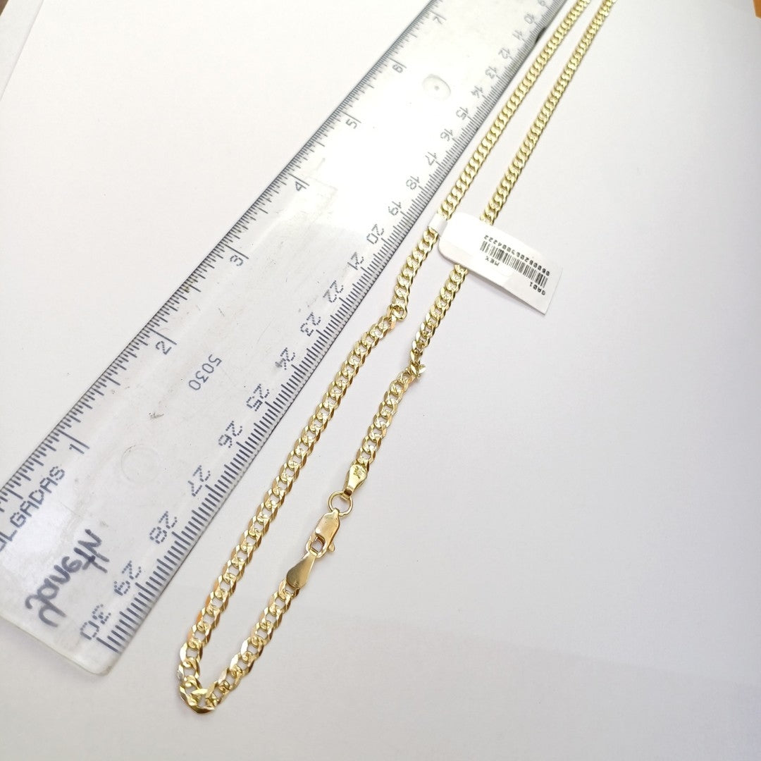 CADENA BARBADA DIAMANTADA 12.01GR 60 CM CM (NUEVO)