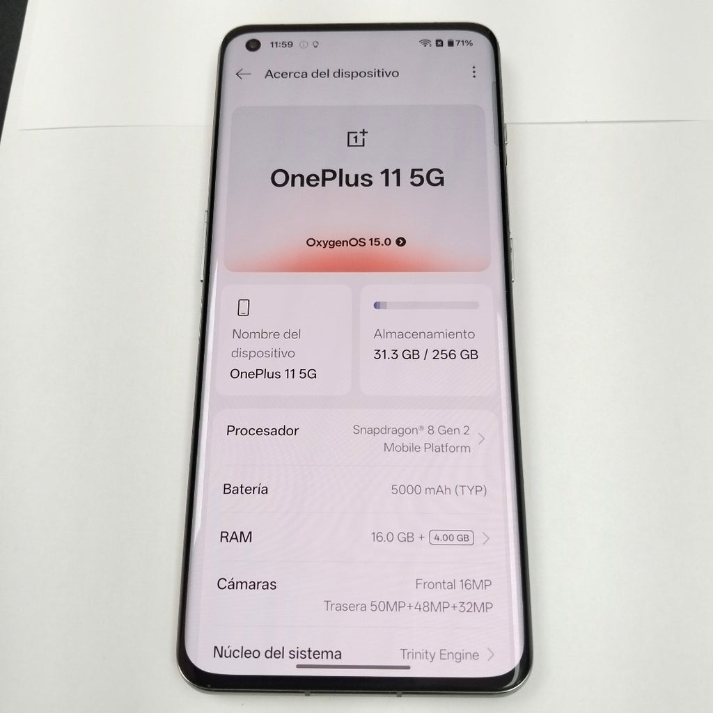 CELULAR ONE PLUS 11 5G CPH2449 256 GB 16 GB RAM (SEMINUEVO)