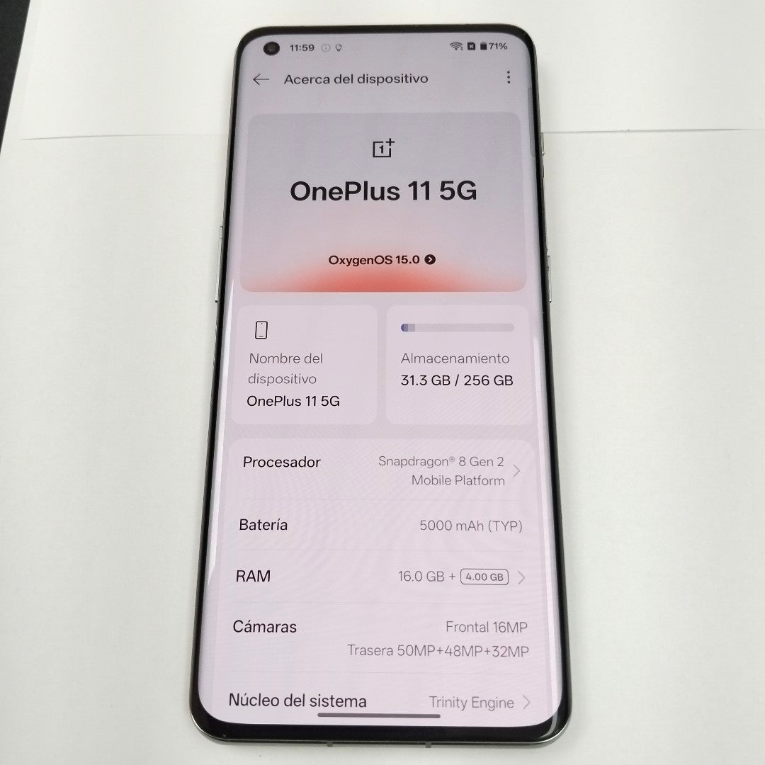 CELULAR ONE PLUS 11 5G CPH2449 256 GB 16 GB RAM (SEMINUEVO)