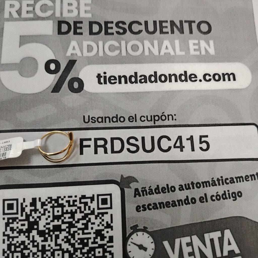 ANILLITO. ORO. 14 K 2.2 GRMS (SEMINUEVO)