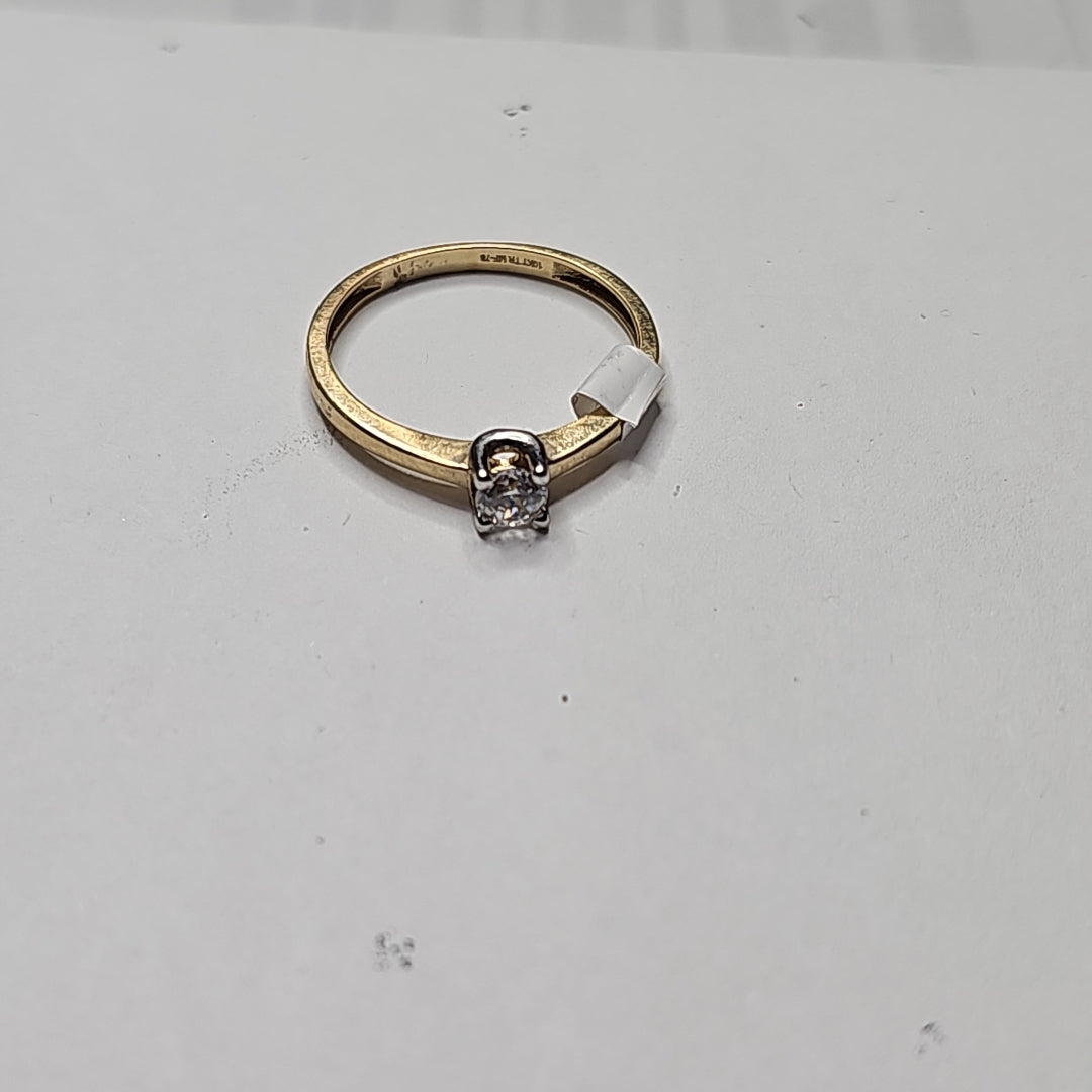 10419ANC00065A1579 FRD23 SOLITARIO CUATRO UÑAS CON CIRCONIA ORO 10K 1.3GRS (NUEVO)