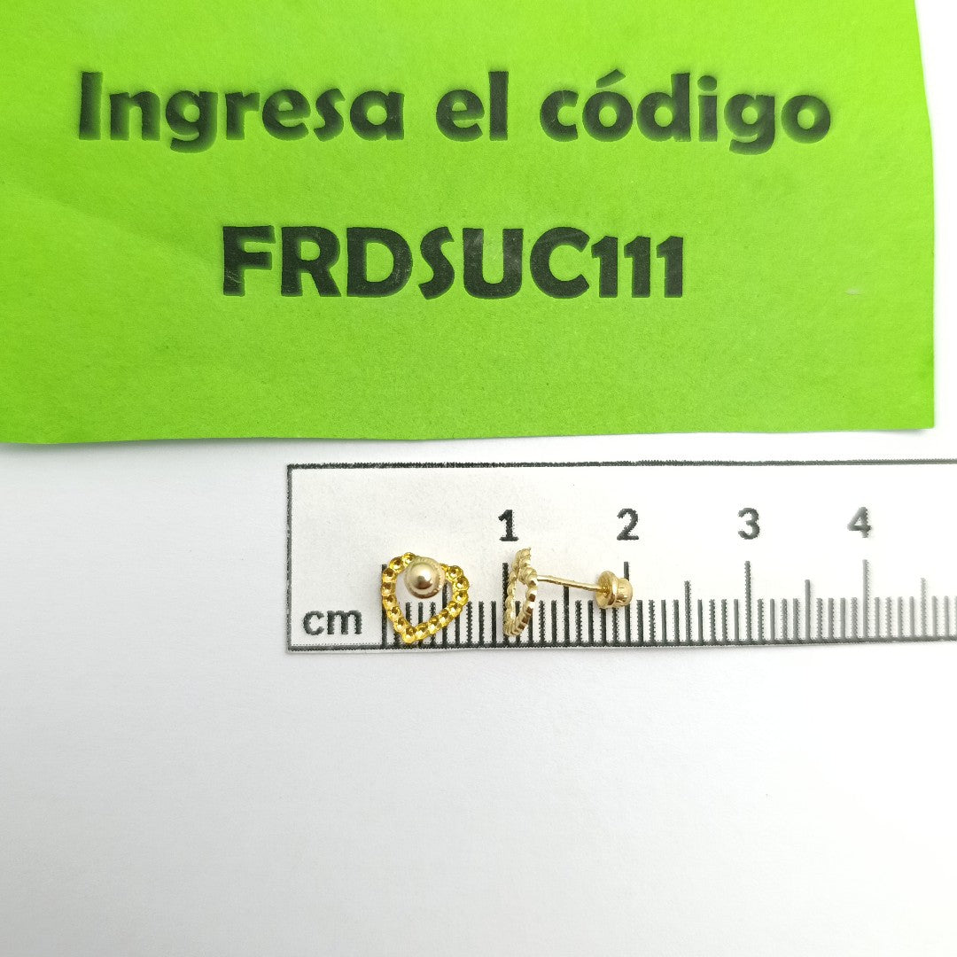 BROQUELES ORO 10K 1 (NUEVO)