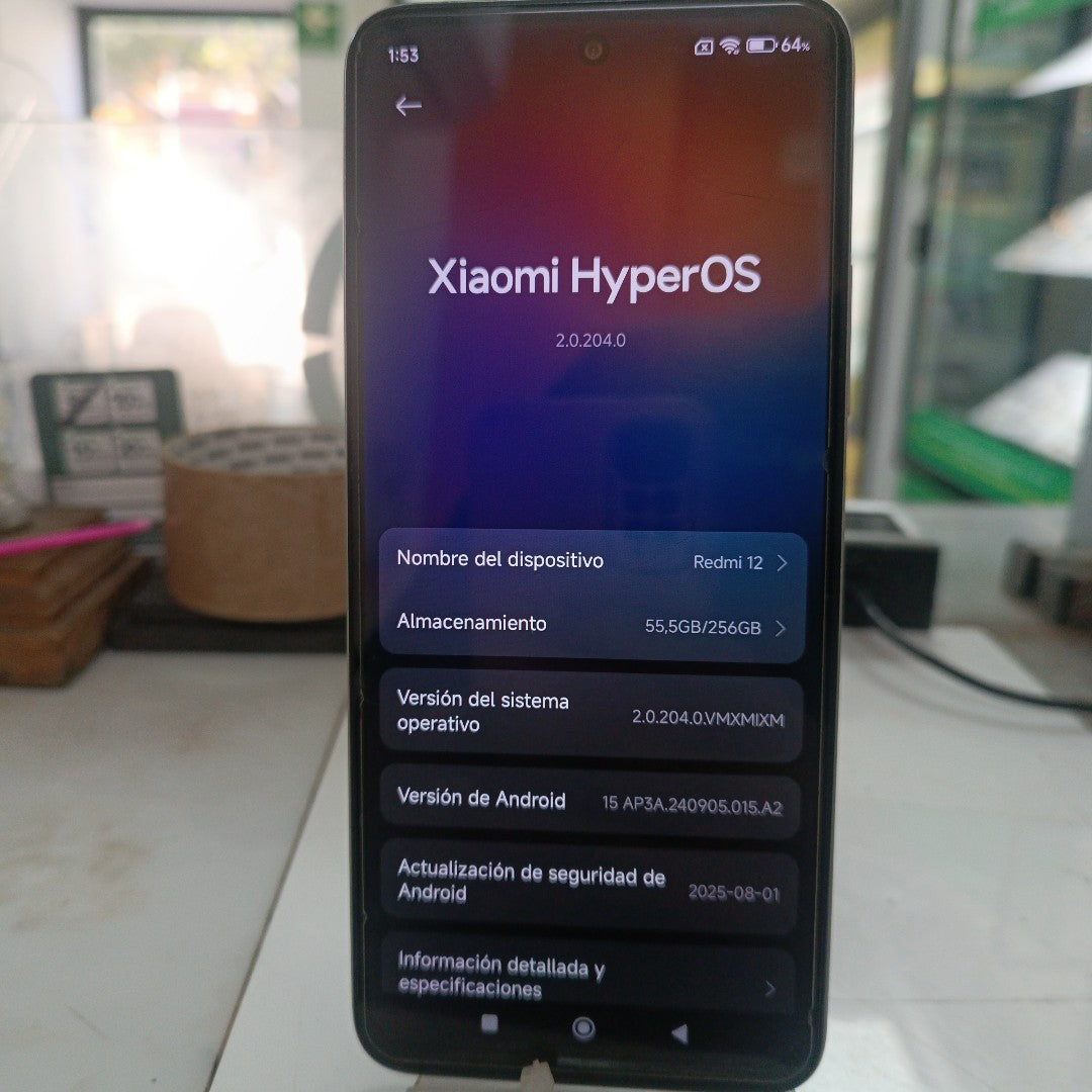 CELULAR XIAOMI REDMI 12 23053RN02L 256 GB 8 GB RAM (SEMINUEVO)