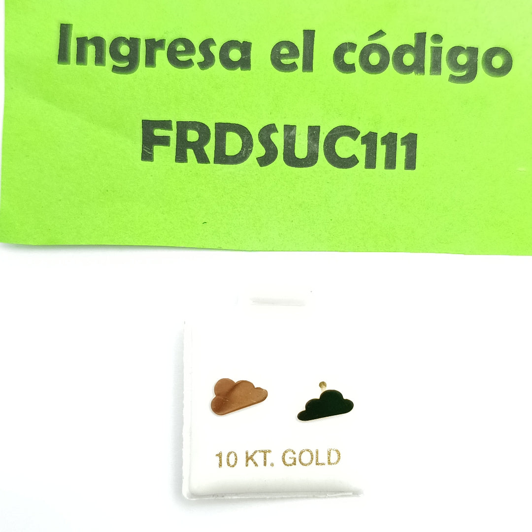 BROQUELES ORO 10K 1 (NUEVO)