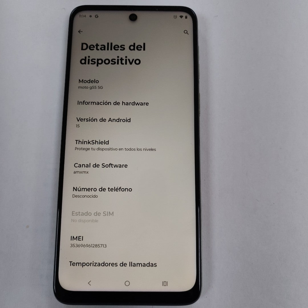 CELULAR MOTOROLA MOTO G55 5G XT2435-1(2024) 256 GB 8 GB RAM (SEMINUEVO)