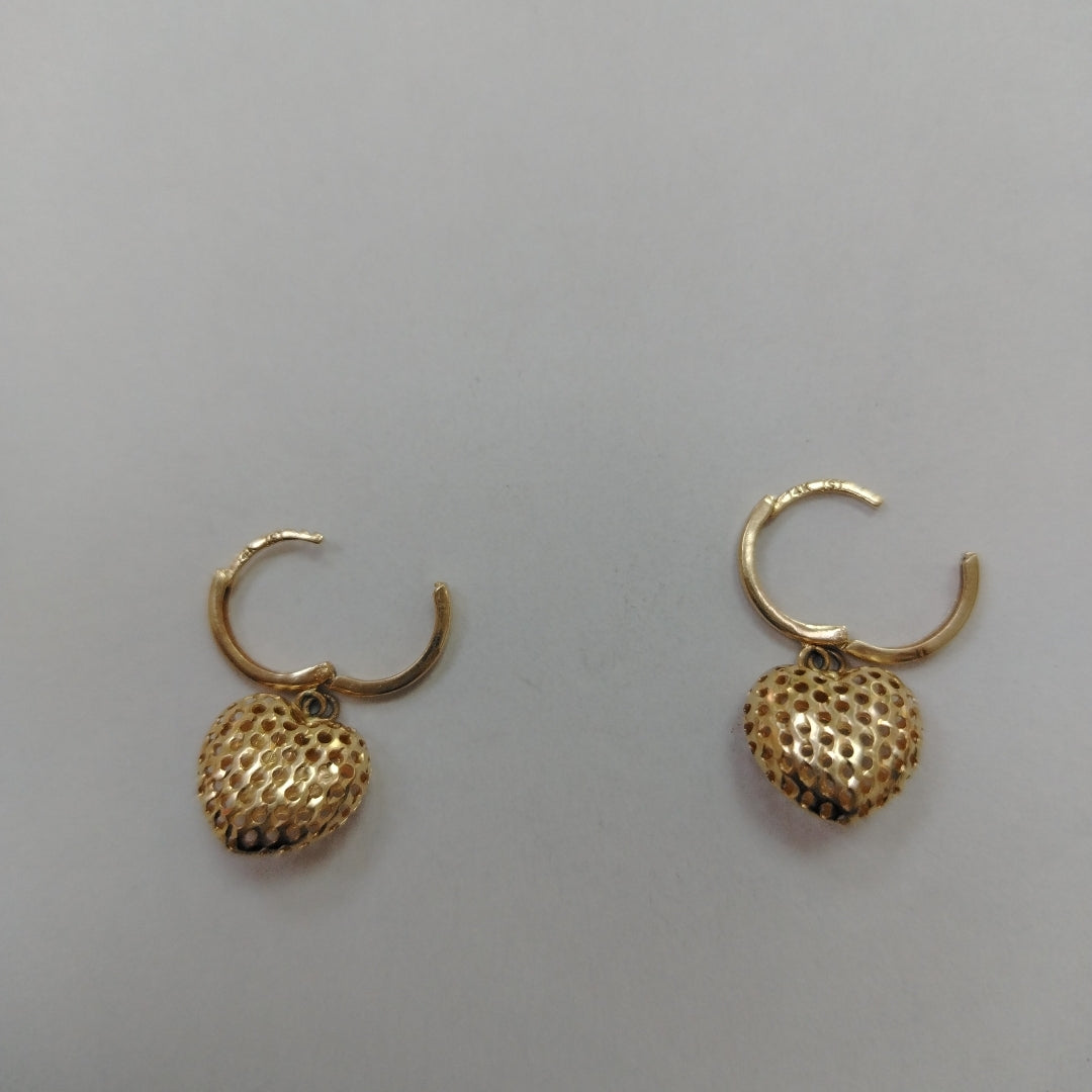 K1 1,90 GRMS 14 K ESPECIFICACIONES COMPLEMENTARIAS ARETES CORAZON (SEMINUEVO)