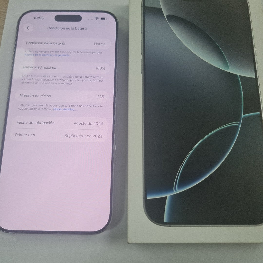 CELULAR APPLE IPHONE 16 PRO MAX A3295 (2024) 512 GB 8 GB RAM (SEMINUEVO)