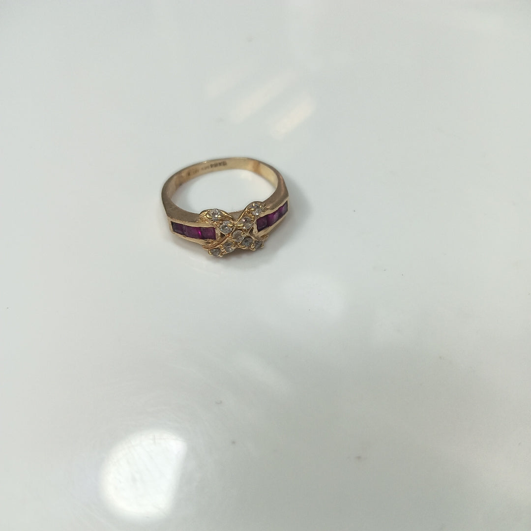 K1 2,90 GRMS 14 K ESPECIFICACIONES COMPLEMENTARIAS ANILLO CON PIEDRA DE COLOR (SEMINUEVO)