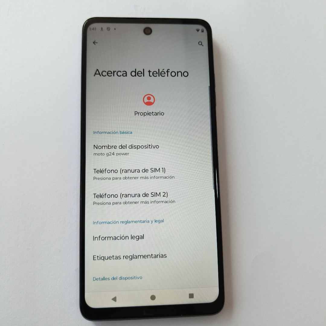 CELULAR MOTOROLA MOTO G24 POWER XT2425-1 (2024) 256 GB 8 GB RAM (SEMINUEVO)