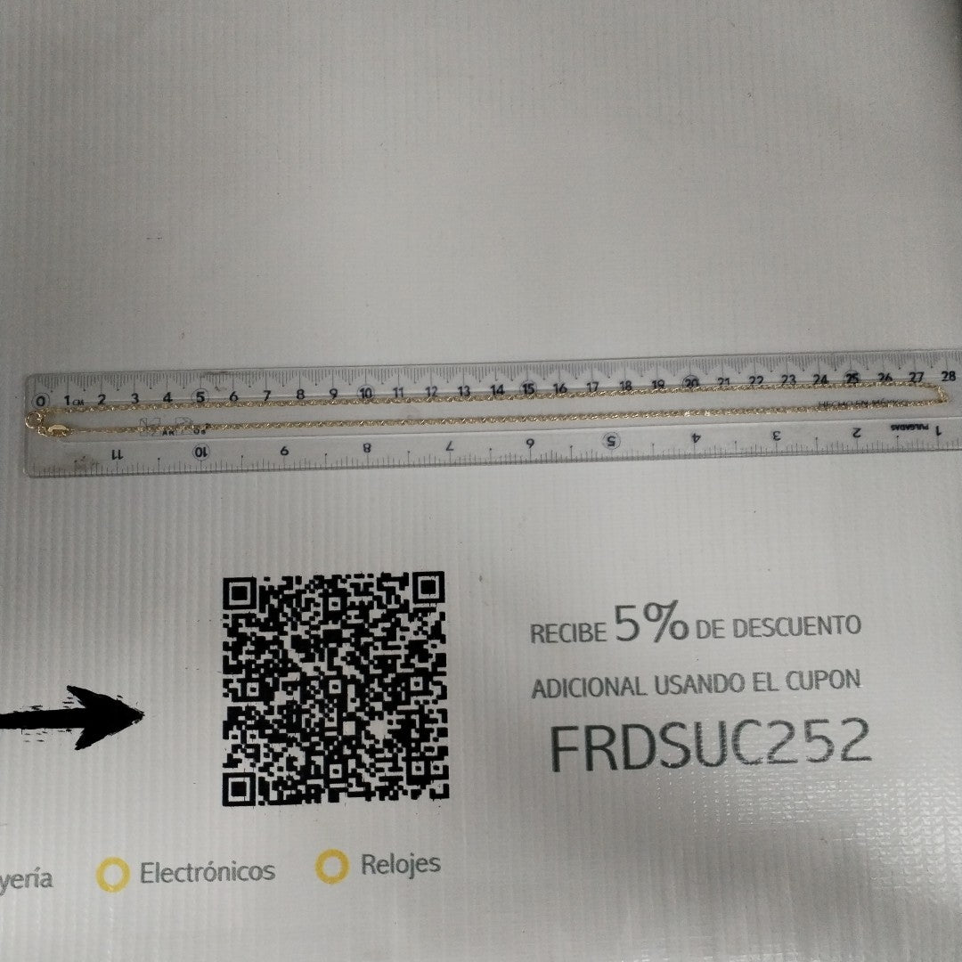 CADENA TEJIDO MARINERO 2.21GR 55 CM (NUEVO)