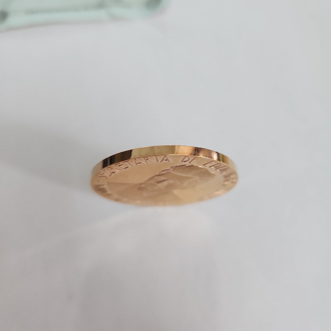 MEDALLA CONMEMORATIVA ORO 21 K 42 GRMS (SEMINUEVO)