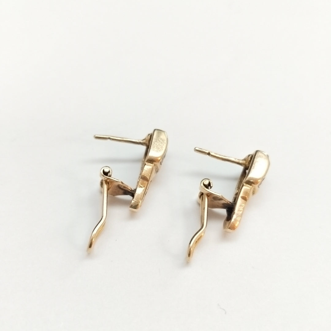 K1 4,70 GRMS 14 K ESPECIFICACIONES COMPLEMENTARIAS PAR DE ARETES, CON CIRCONIA, (SEMINUEVO)