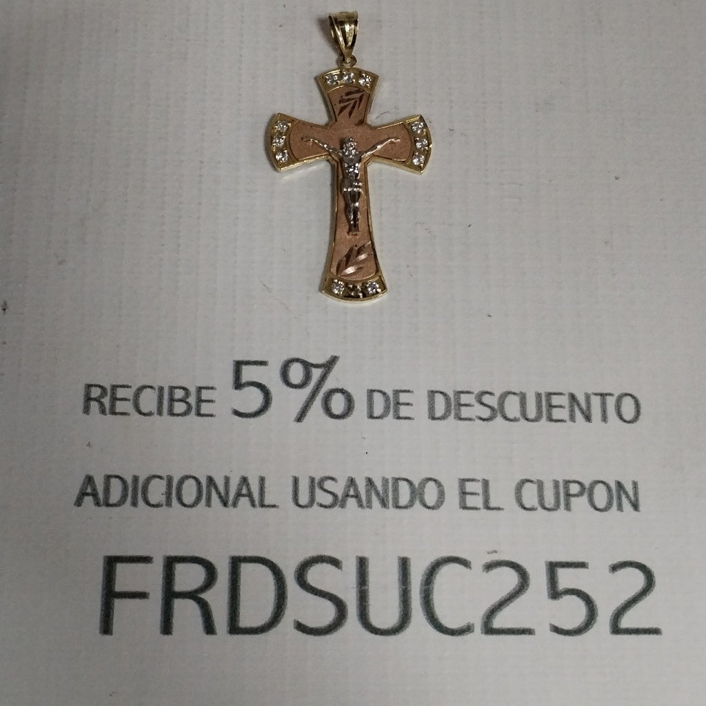 K1 7,30 GRMS 14 K ESPECIFICACIONES COMPLEMENTARIAS CRUCIFIJOGATADO, MALTRATAD (SEMINUEVO)