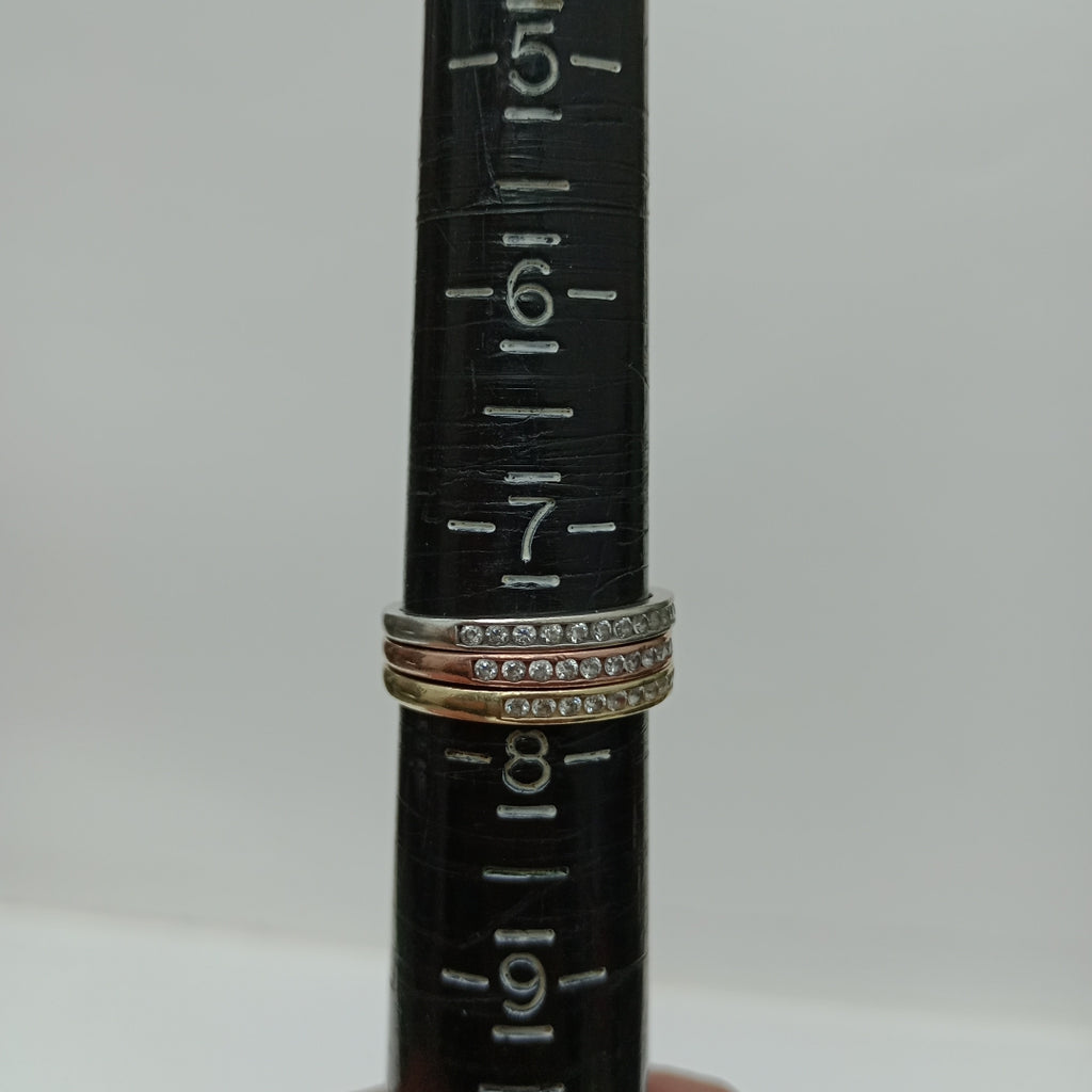 K1 5,10 GRMS 10 K ESPECIFICACIONES COMPLEMENTARIAS ANILLITO COMPUESTO DE TRES AR (SEMINUEVO)