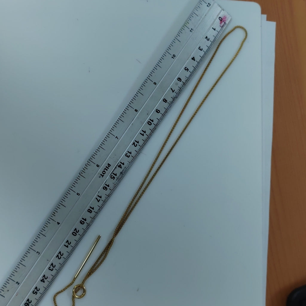 K1 6,40 GRMS 14 K ESPECIFICACIONES COMPLEMENTARIAS CADENA TEJIDO COLA DE RATON (SEMINUEVO)