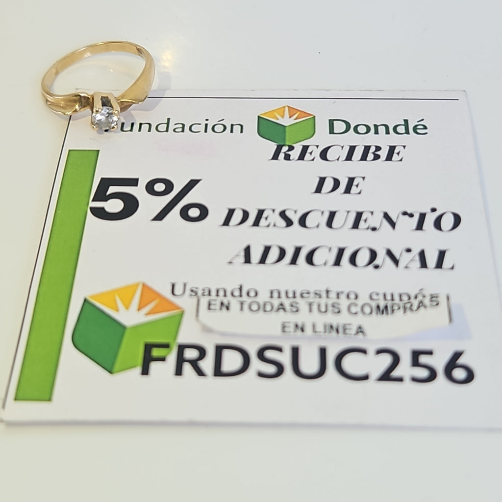 K1 2,10 GRMS 14 K ESPECIFICACIONES COMPLEMENTARIAS SOLITARIO C/CIRCONIA (SEMINUEVO)