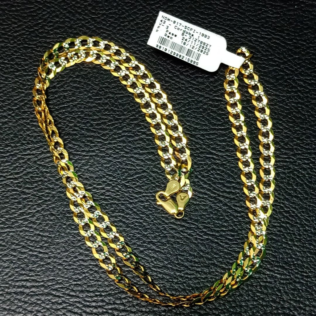 K1 22,40 GRMS 14 K ESPECIFICACIONES COMPLEMENTARIAS CADENA TEJIDO ESLABONES ROD (SEMINUEVO)