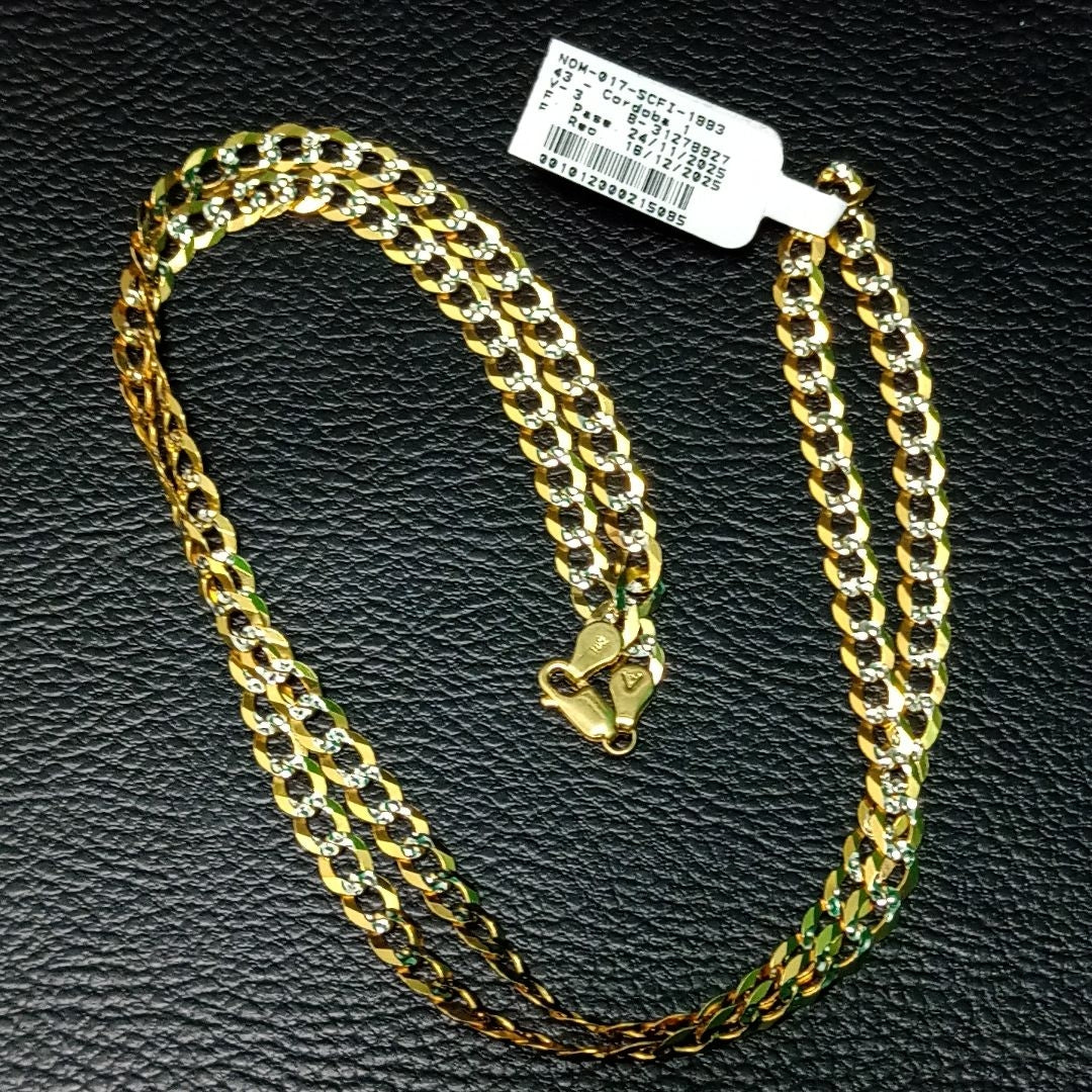 K1 22,40 GRMS 14 K ESPECIFICACIONES COMPLEMENTARIAS CADENA TEJIDO ESLABONES ROD (SEMINUEVO)