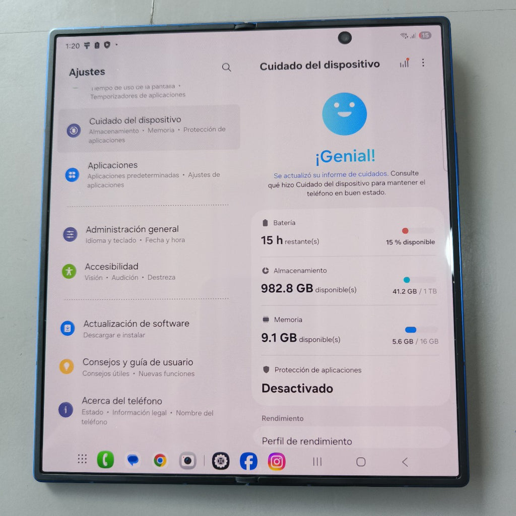 CELULAR SAMSUNG GALAXY Z FOLD7 SM-F966B (2025) 1 TB 16 GB RAM (SEMINUEVO)
