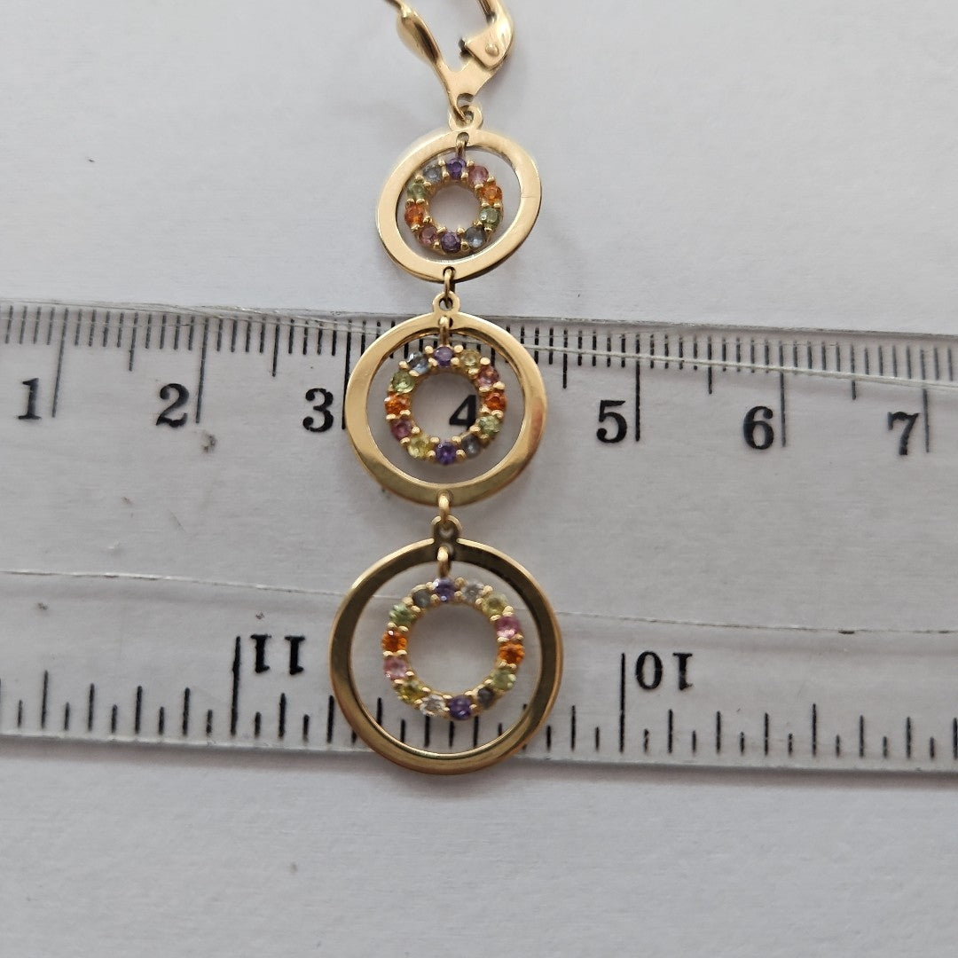 ARETES PAR ORO 14 K 5,10 GRMS (SEMINUEVO)