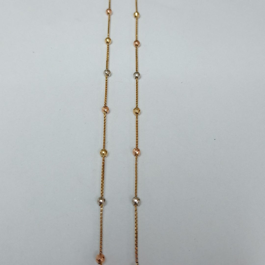 K1 4,20 GRMS 14 K ESPECIFICACIONES COMPLEMENTARIAS GARGANTILLA MTVO ESFERAS ORO (SEMINUEVO)