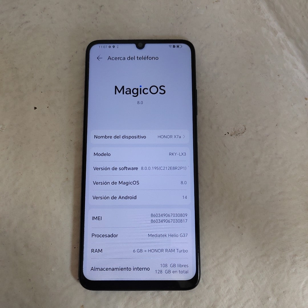 CELULAR HONOR X7A RKY-LX3 (2023) 128 GB 6 GB RAM (SEMINUEVO)