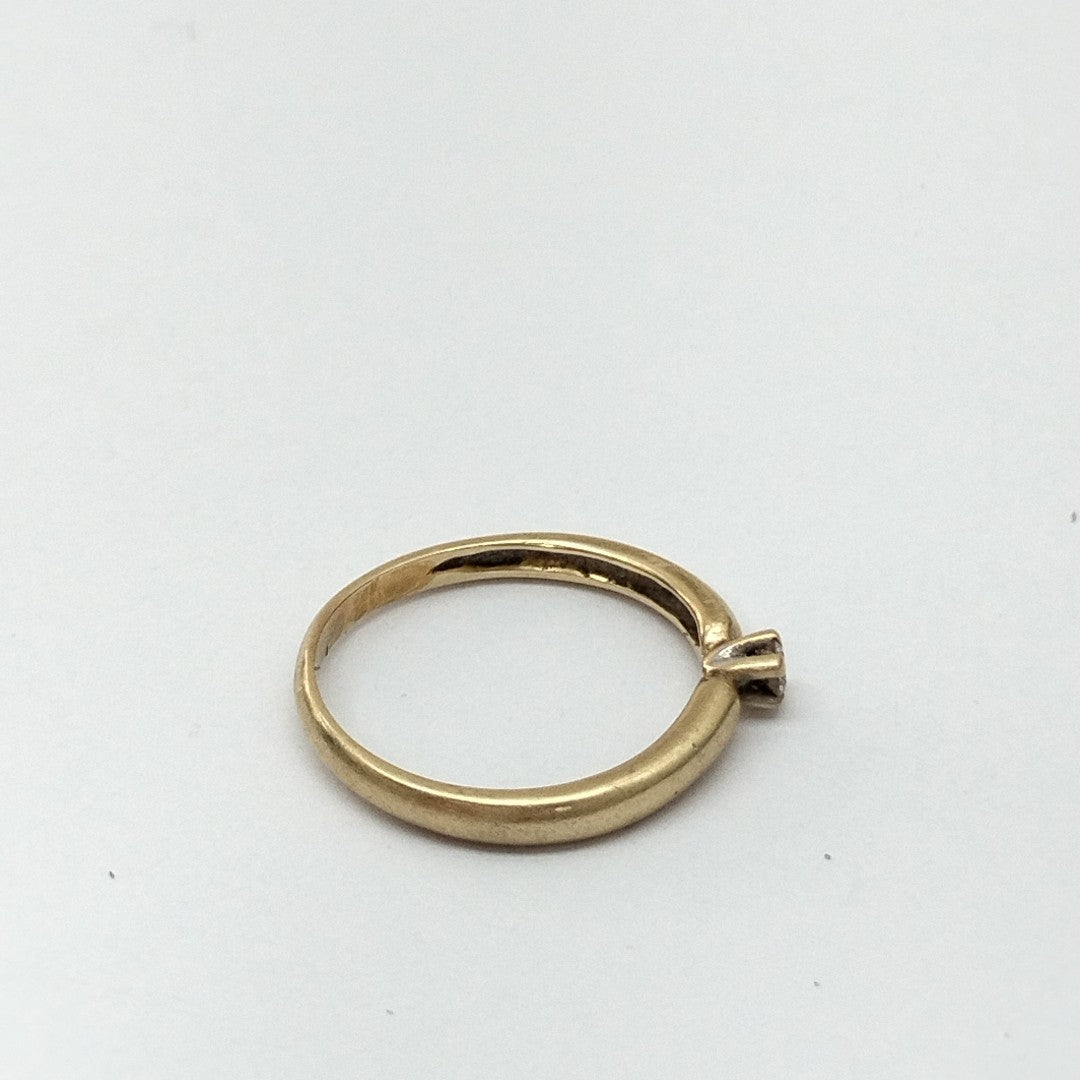 K1 2,60 GRMS 14 K ESPECIFICACIONES COMPLEMENTARIAS SOLITARIO CON CIRCONIA (SEMINUEVO)