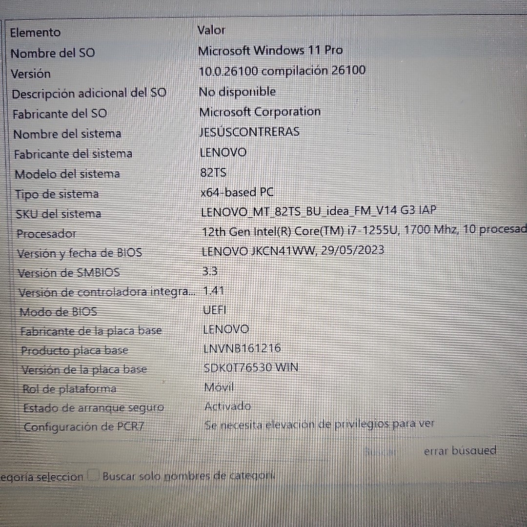 LAPTOP LENOVO V14 G3 IAP (2023) 512 GB SSD 16 GB RAM (SEMINUEVO)