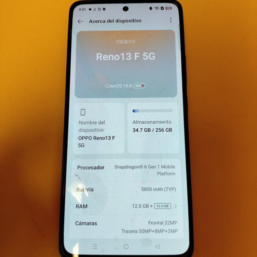 CELULAR OPPO  RENO 13F 5G CPH2699 (2025) 256 GB 12 GB RAM (SEMINUEVO)