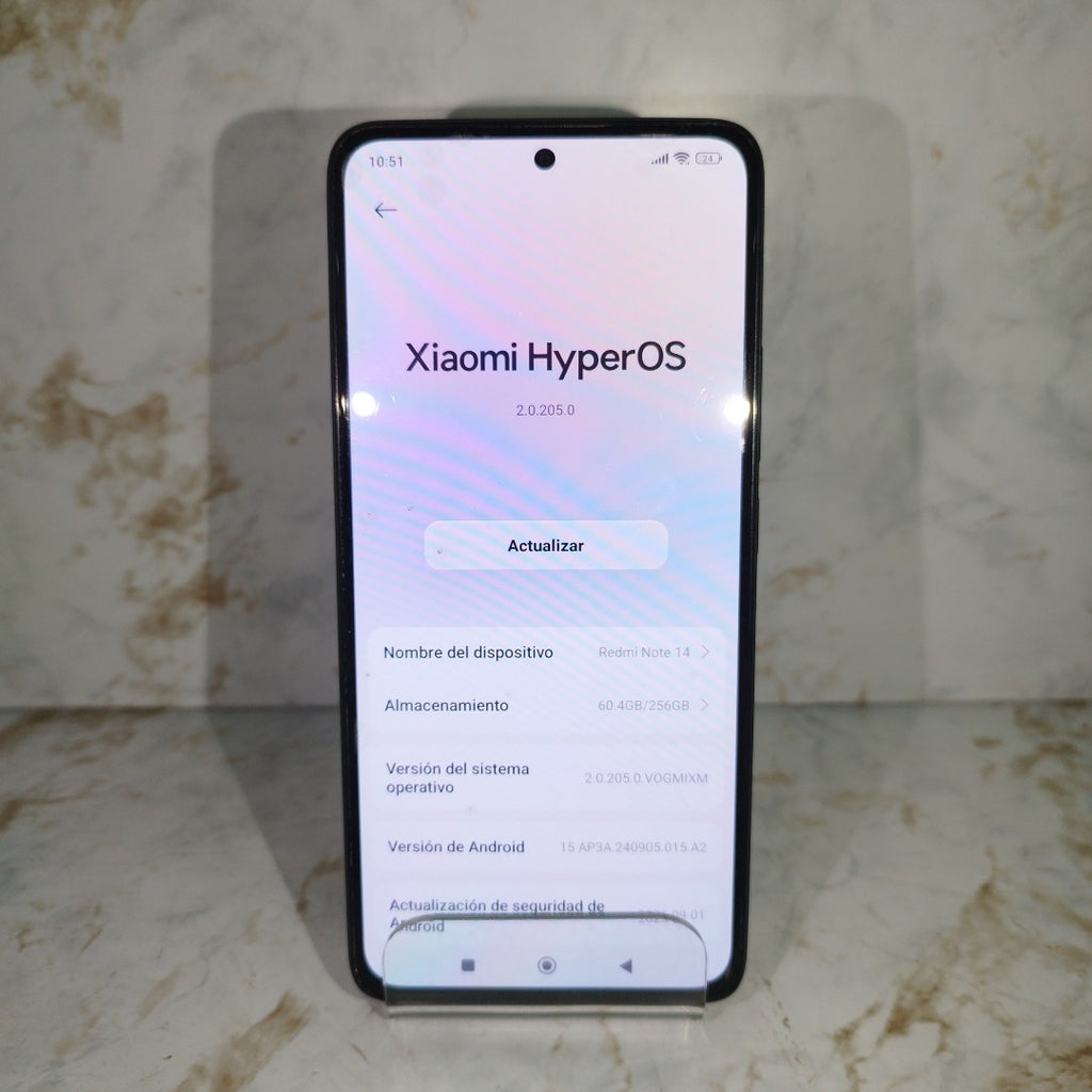 CELULAR XIAOMI REDMI NOTE 14 24117RN76L (2025) 256 GB 8 GB RAM (SEMINUEVO)