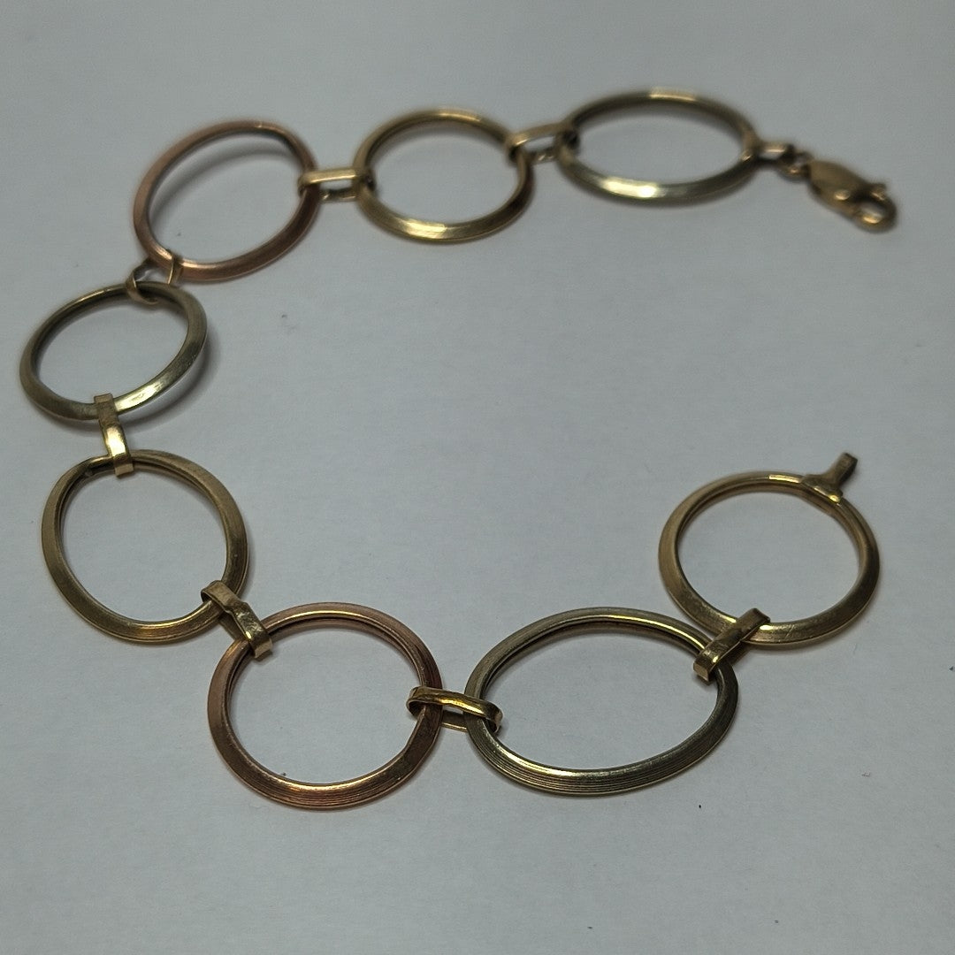 PULSERA ORO COMBINADO 10 K 7.3 GRMS (SEMINUEVO)