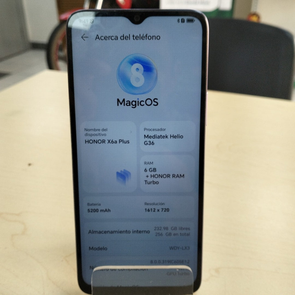 CELULAR HONOR X6A WDY-LX3 (2023) 256 GB 6 GB RAM (SEMINUEVO)