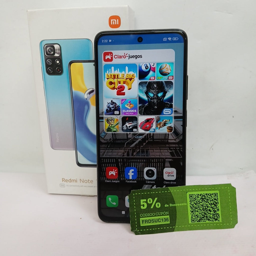CELULAR XIAOMI REDMI NOTE 11S 5G 22031116BG 128 GB 4 GB RAM (SEMINUEVO)