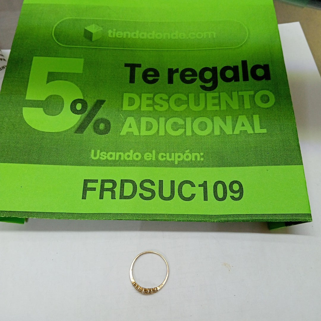 K1 1,30 GRMS 14 K ESPECIFICACIONES COMPLEMENTARIAS SOLITARIO CON PIEDRAS (SEMINUEVO)