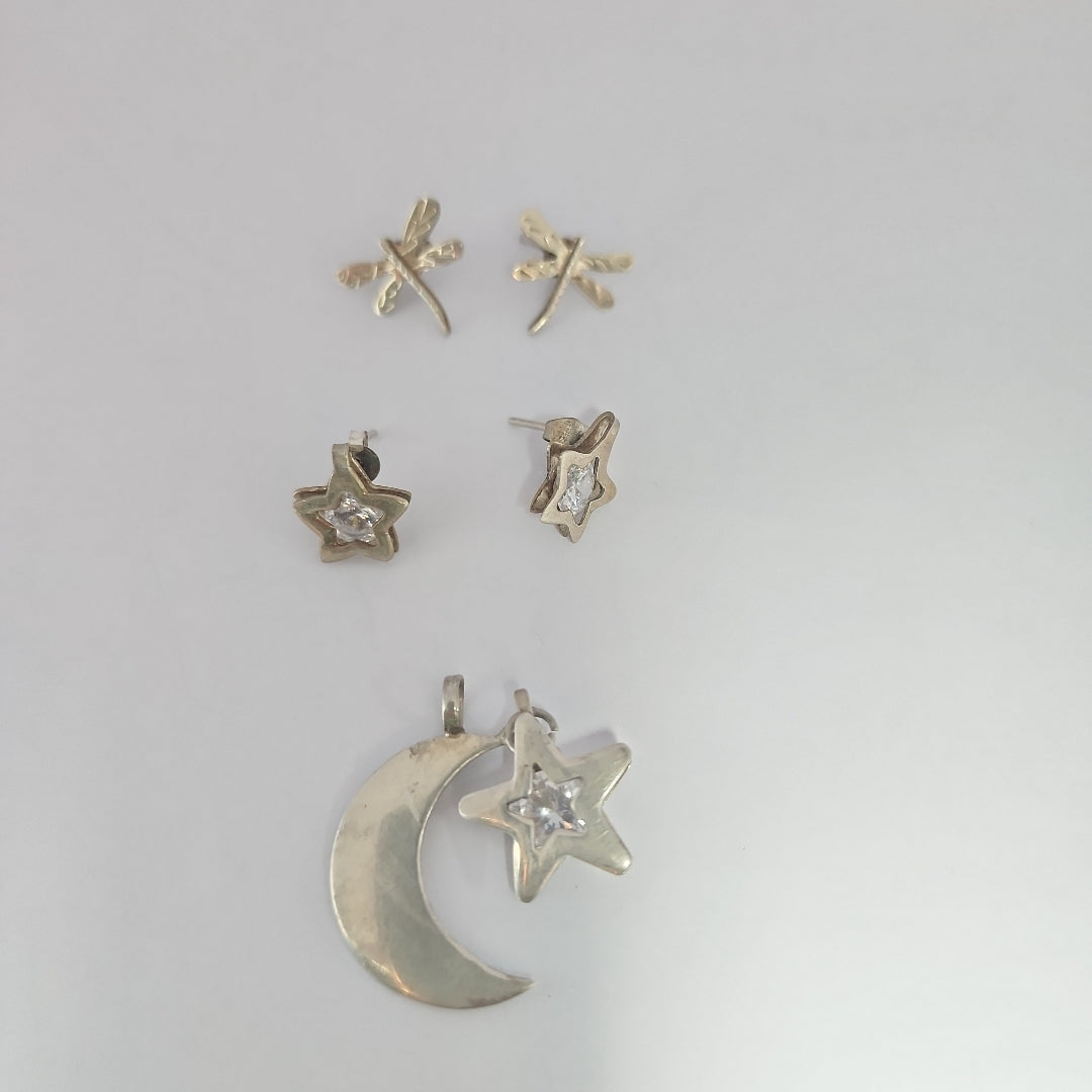 ANILLITO, ARETES PAR, DIJE PLATA 20 GRMS (SEMINUEVO)