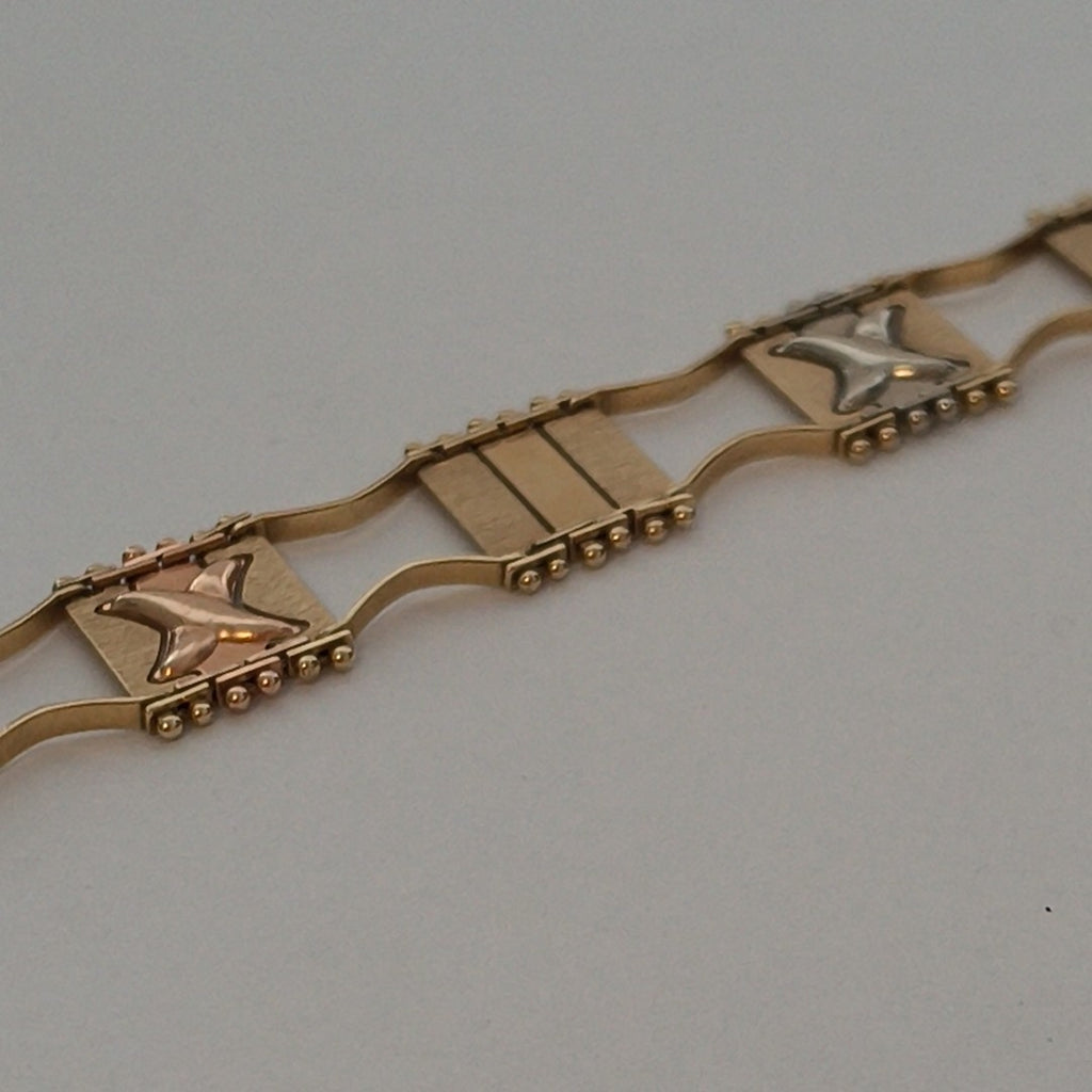 PULSERA ORO COMBINADO 14 K 9,00 GRMS (SEMINUEVO)