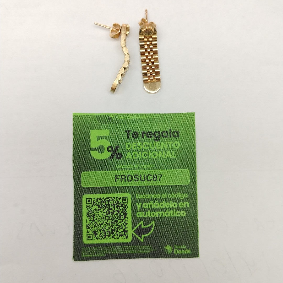 ARETES PAR ORO 14 K 7.4 GRMS (SEMINUEVO)