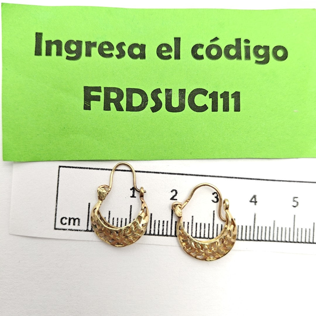 ARRACADAS PAR ORO 10 K 1.6 GRMS (SEMINUEVO)