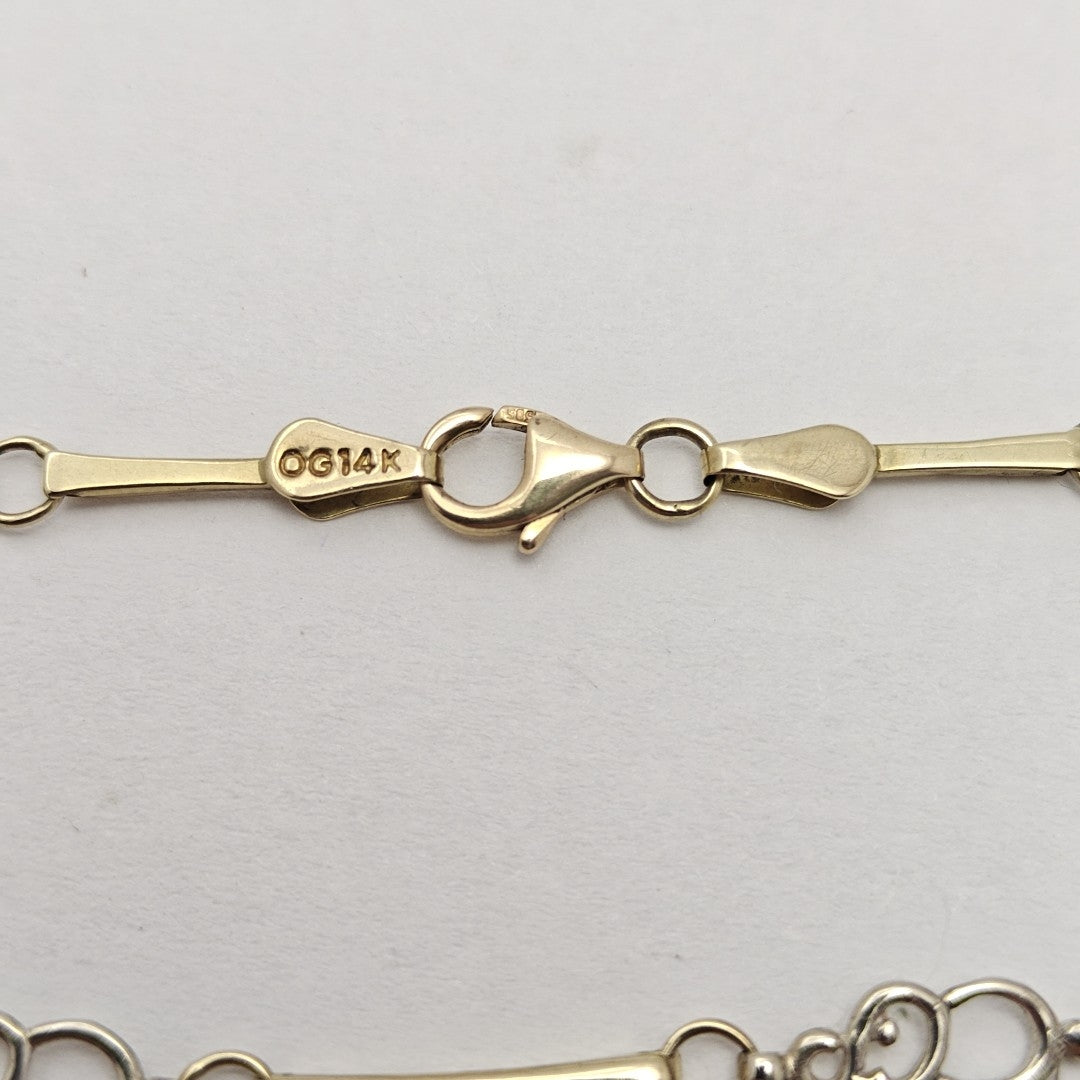 PULSERA ORO COMBINADO 10 K 1,80 GRMS (SEMINUEVO)