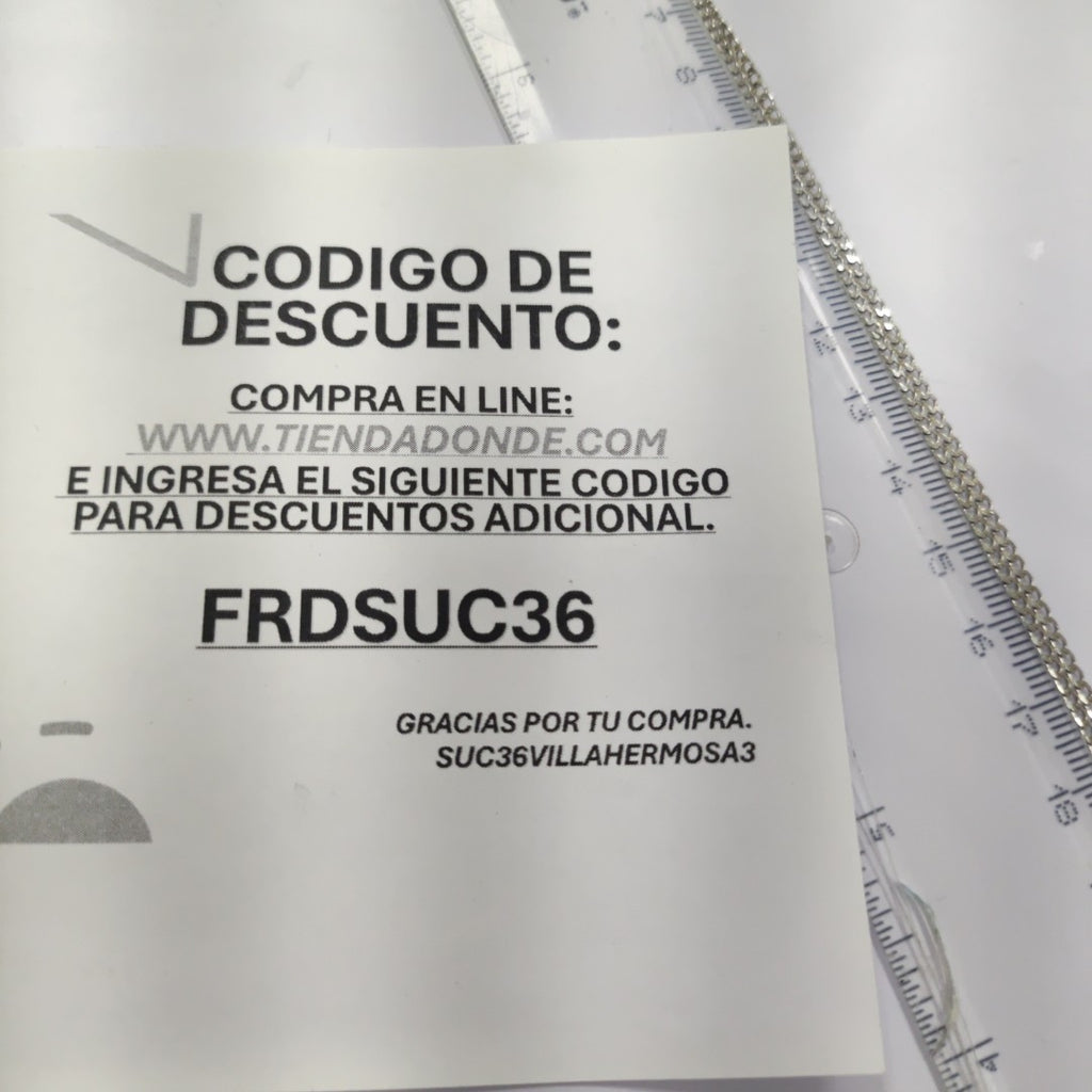 CADENA ORO BLANCO 14 K 2,80 GRMS (SEMINUEVO)