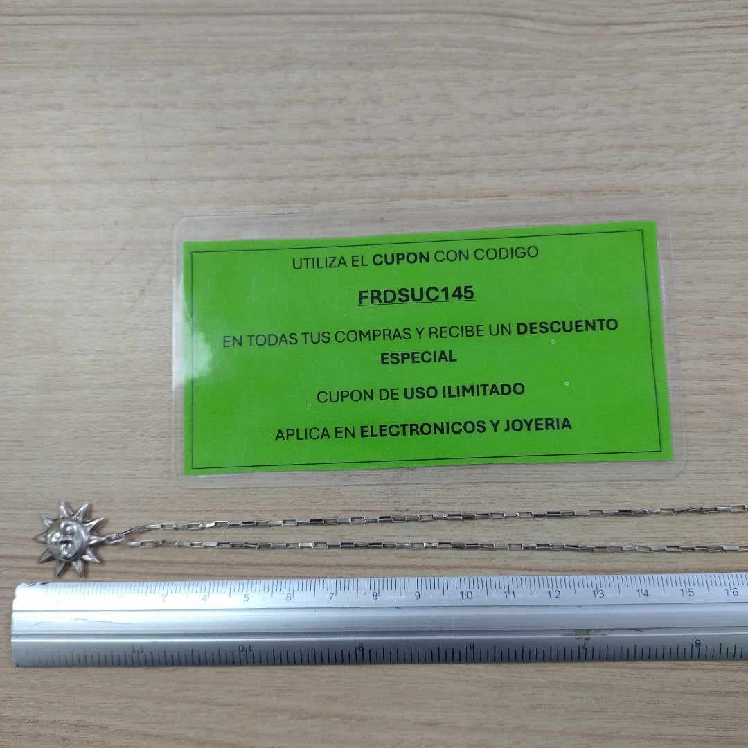 CADENA, DIJE PLATA 4 GRMS (SEMINUEVO)