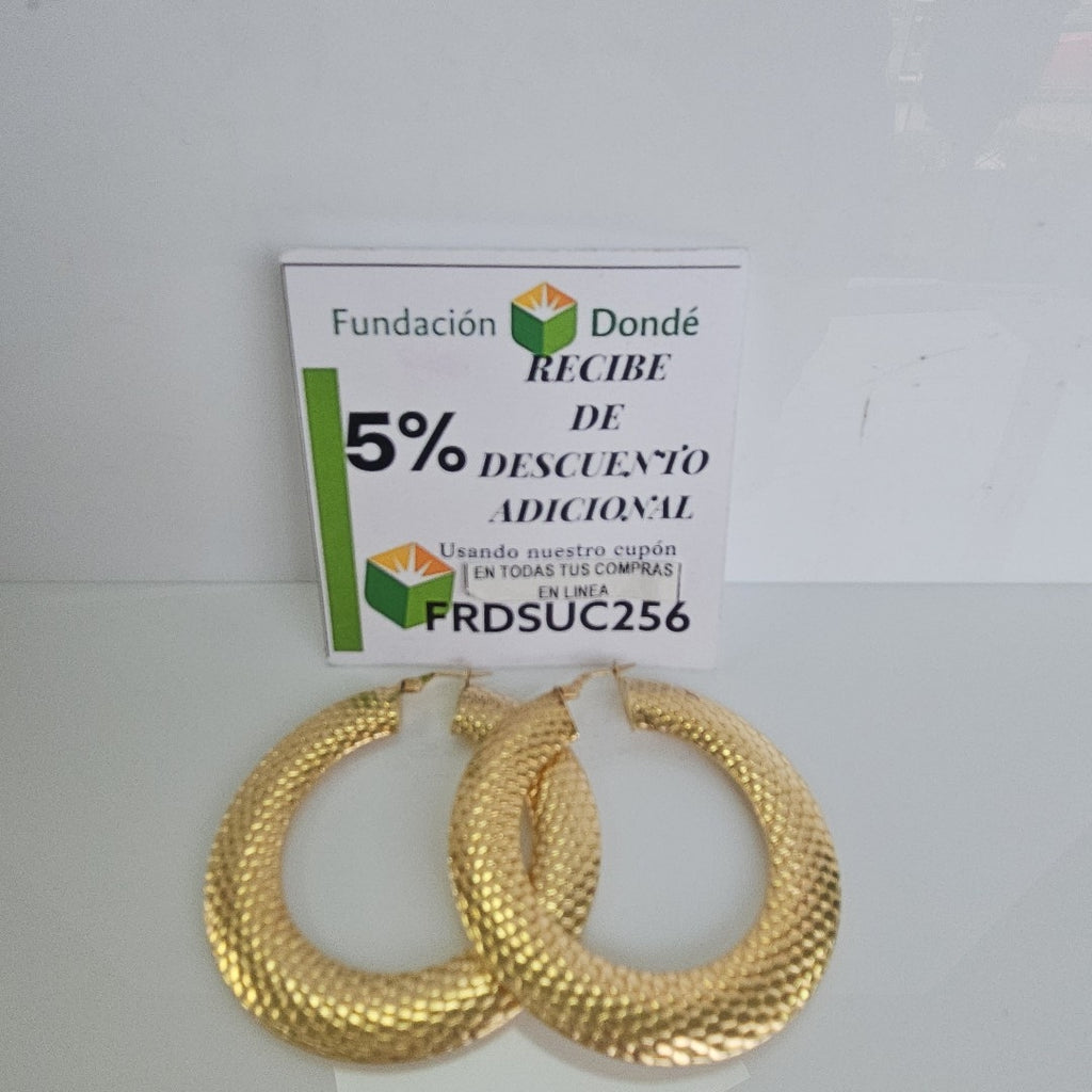 ARRACADAS PAR ORO 14 K 9.1 GRMS (SEMINUEVO)