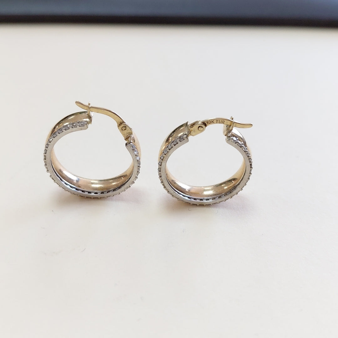 ARRACADAS PAR ORO, RODIADO 10 K 2.9 GRMS (SEMINUEVO)