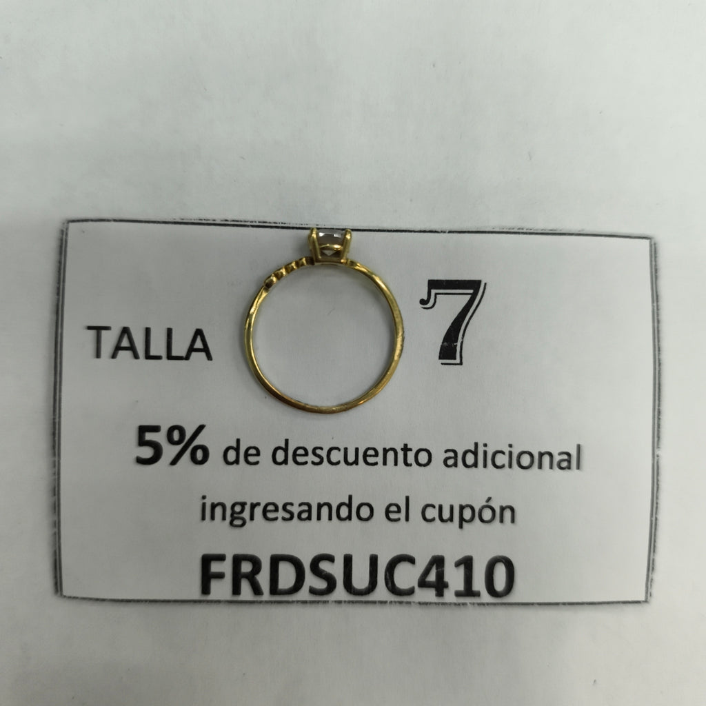 K1 1,50 GRMS 10 K ESPECIFICACIONES COMPLEMENTARIAS ANILLITO CON CIRCONIA EN MESA (SEMINUEVO)