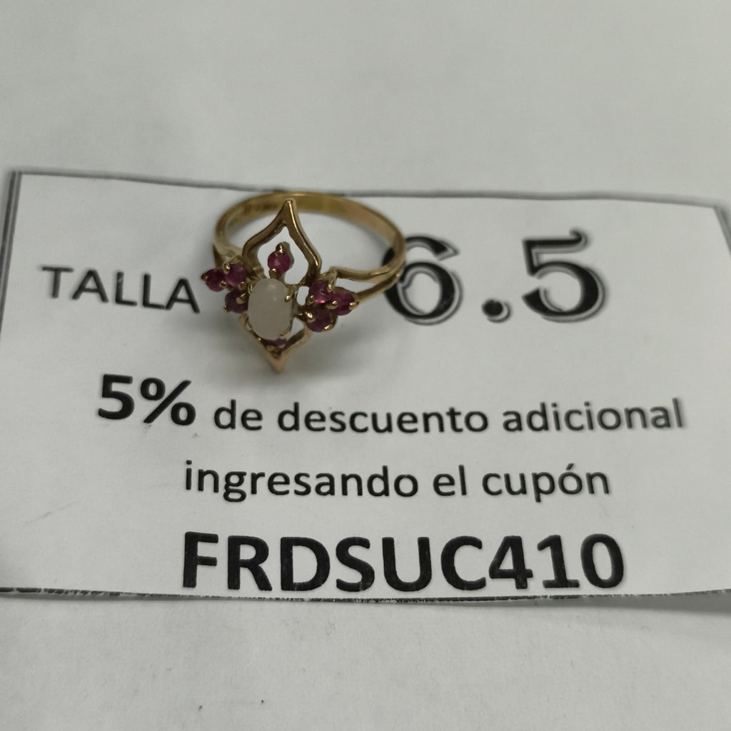 K1 2,80 GRMS 8 K ESPECIFICACIONES COMPLEMENTARIAS ANILLITO CON PIEDRA DE COLOR B (SEMINUEVO)