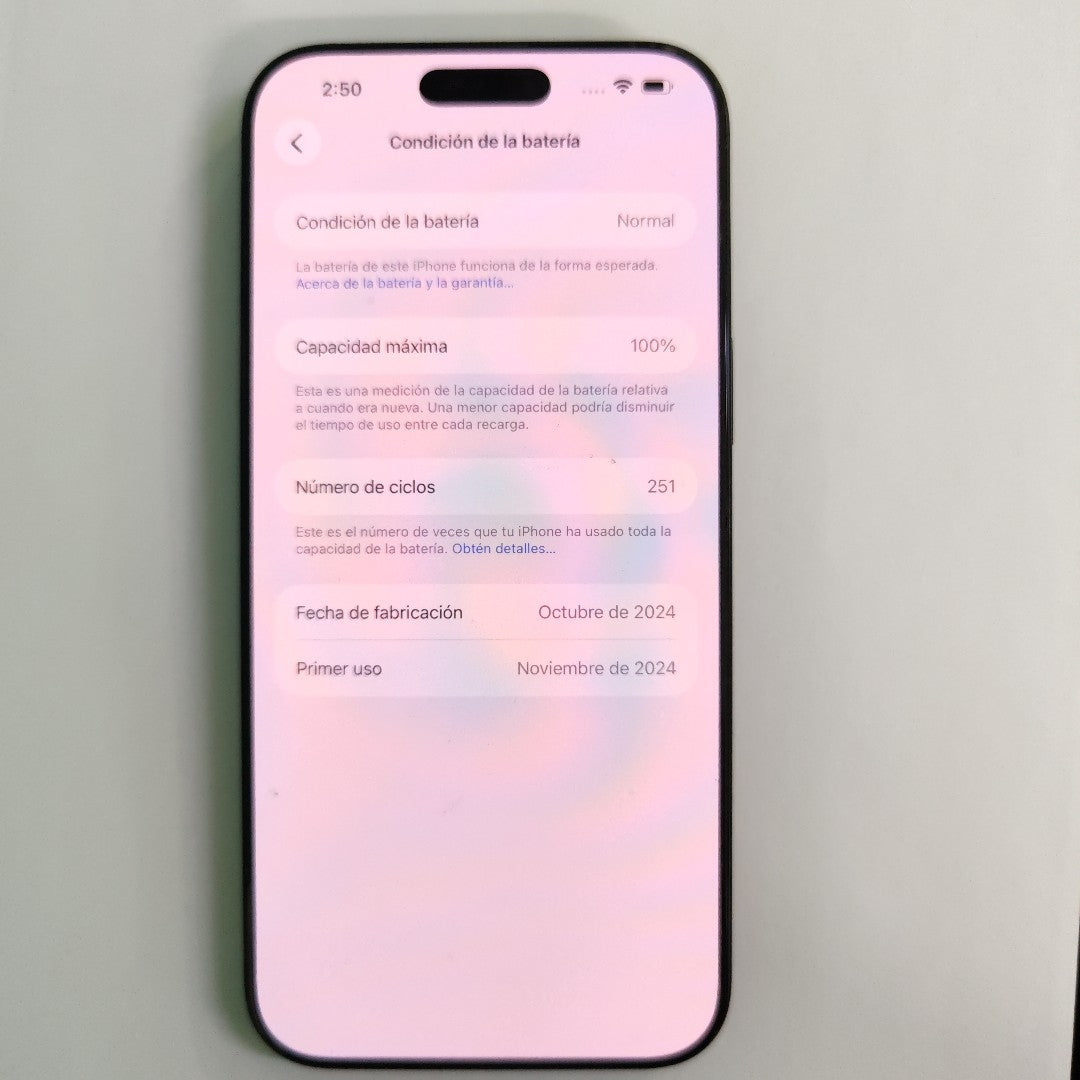 CELULAR APPLE IPHONE 16 PRO MAX A3295 (2024) 256 GB 8 GB RAM (SEMINUEVO)